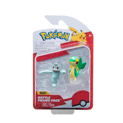 Pokémon PKW3002 Battle Figure Set - Machollo Serpifeu - offizielles Battlefigurenset Figurenset Machollo & Serpifeu