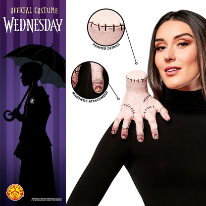 Rubie's Official Addams Family Wednesday Thing Shoulder Sitter With Magnetic Attachment, Fancy Dress Accessory And Prop