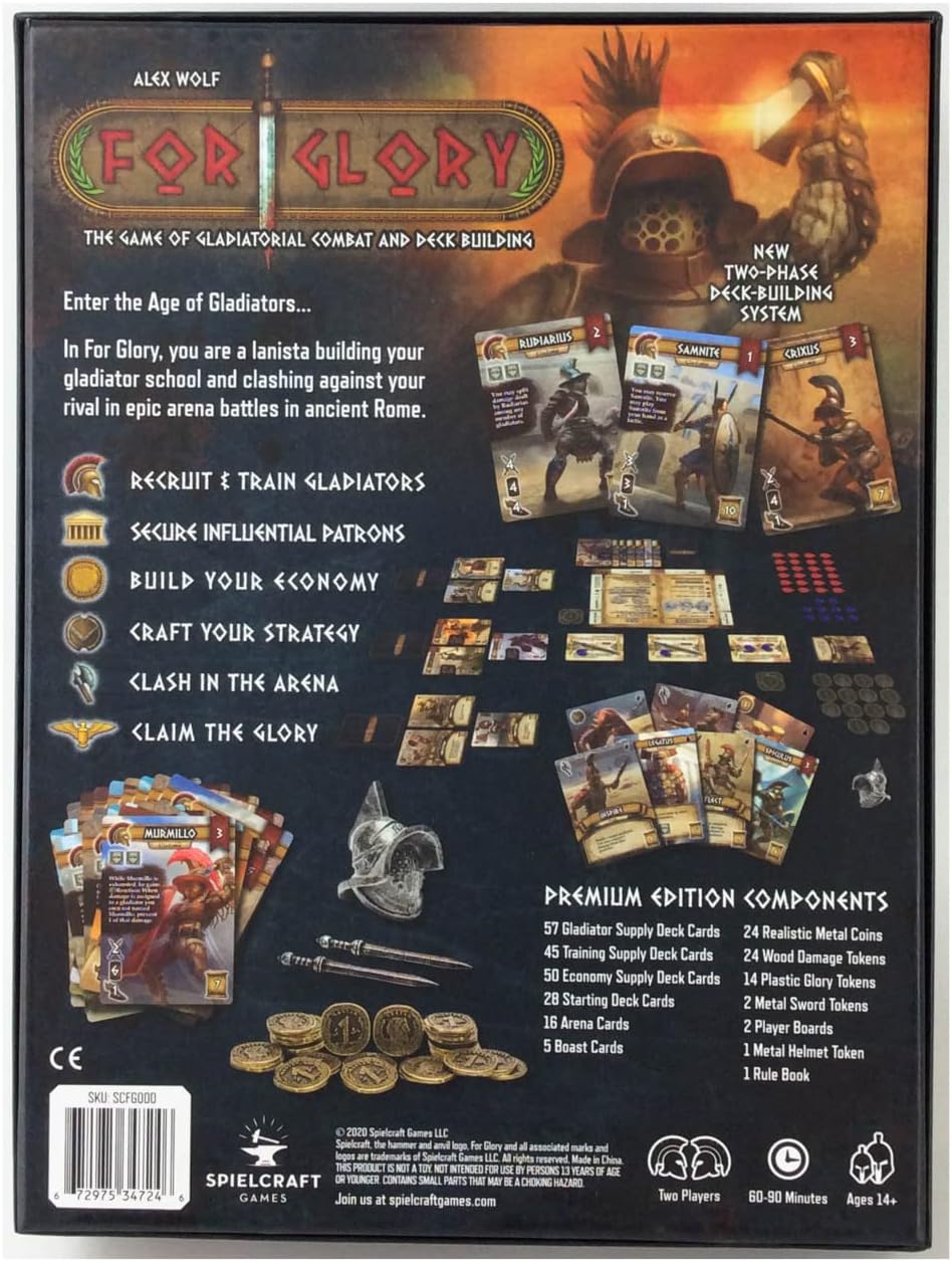 for Glory: The Game of Gladiatorial Combat and Deck Building - Premium Edition