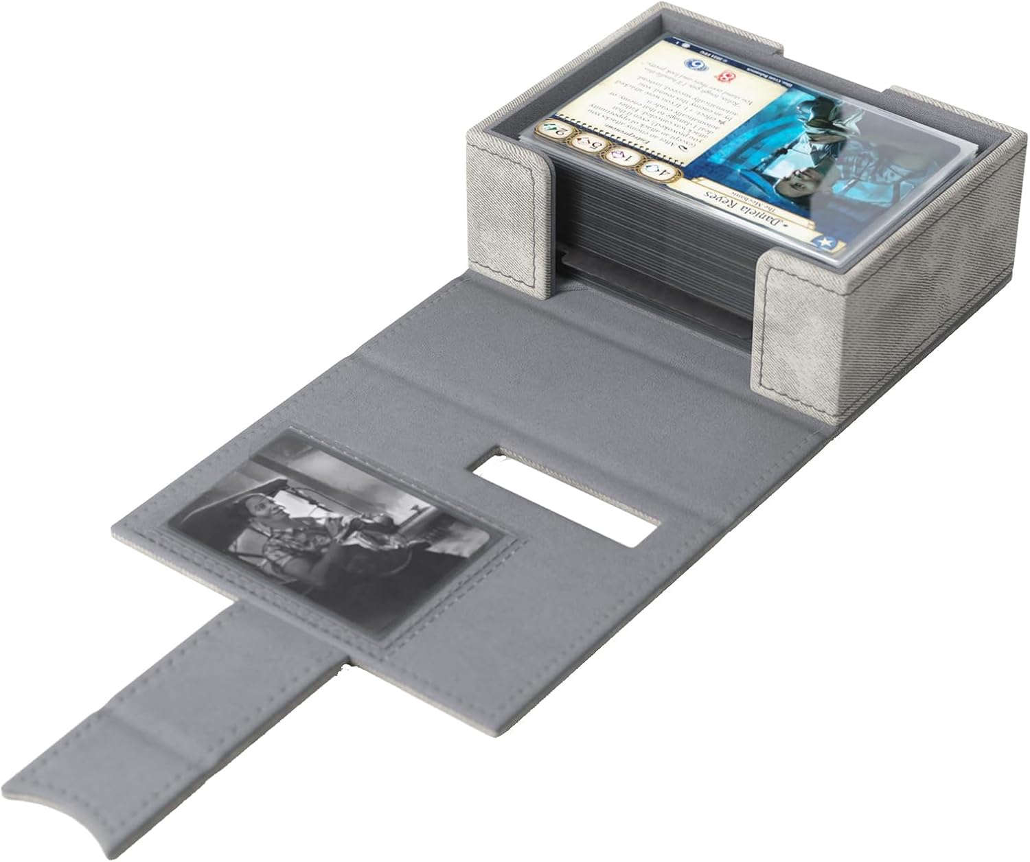 Gamegenic Arkham Horror Investigator Deck Tome - Premium Deck Box for Arkham Horror: The Card Game, Holds a Full Investigator Deck, Neutral - Gray Color, Made