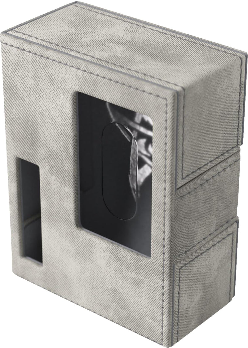 Gamegenic Arkham Horror Investigator Deck Tome - Premium Deck Box for Arkham Horror: The Card Game, Holds a Full Investigator Deck, Neutral - Gray Color, Made