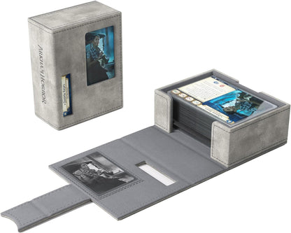 Gamegenic Arkham Horror Investigator Deck Tome - Premium Deck Box for Arkham Horror: The Card Game, Holds a Full Investigator Deck, Neutral - Gray Color, Made