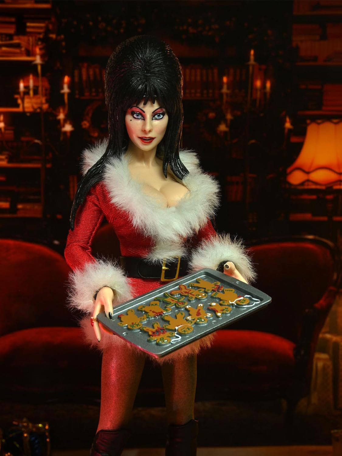 Elvira, Mistress of the Dark figurine Clothed Very Scary Xmas Elvira 20 cm