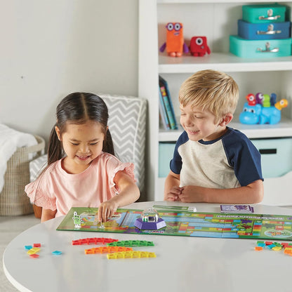 Learning Resources Numberblocks Race to Pattern Palace Board Game, Numberblocks Gifts, Maths Games for 3 Year Olds, Learn to Count, Learn Colours, 91 Pieces