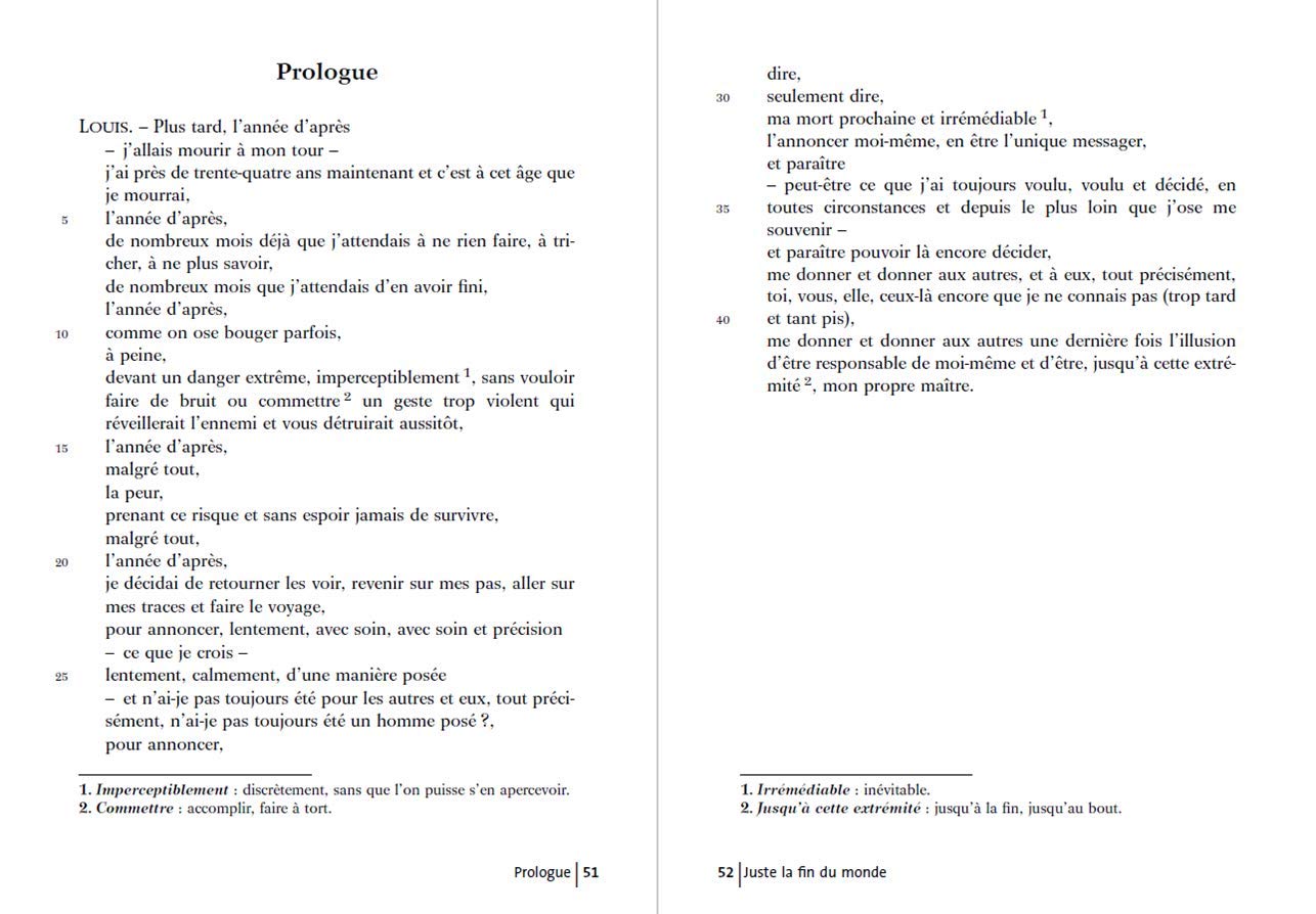 Juste la fin du monde: PROGRAMME NOUVEAU BAC 2021 1ère - Parcours "Crise personnelle, crise familiale"