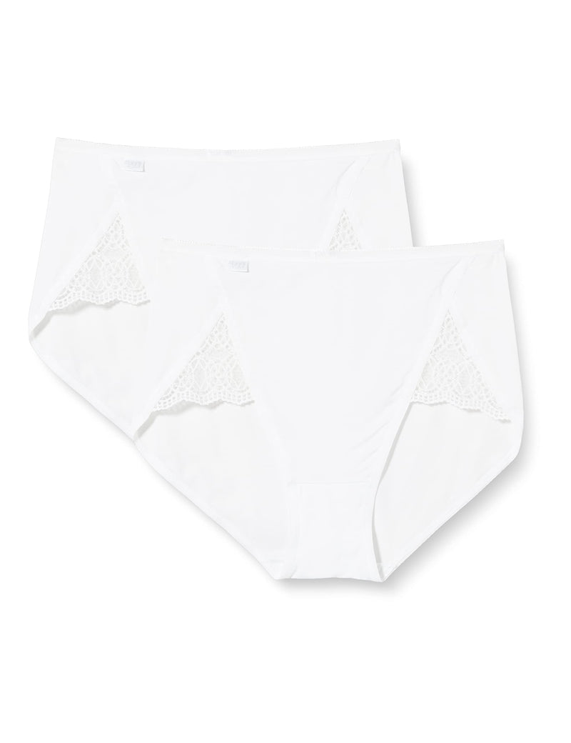Sloggi Dames Slip Maxi Pure Sense Luxe - 2 Pack - Maat 40 - Wit - [Dutch Import]