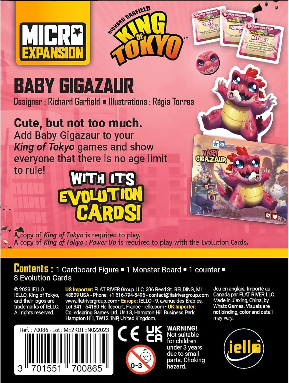 Iello | King of Tokyo: Baby Gigazaur Micro Expansion | Family Board Game | Ages 8+ | 2-6 Players | 30 mins Minutes Playing Time