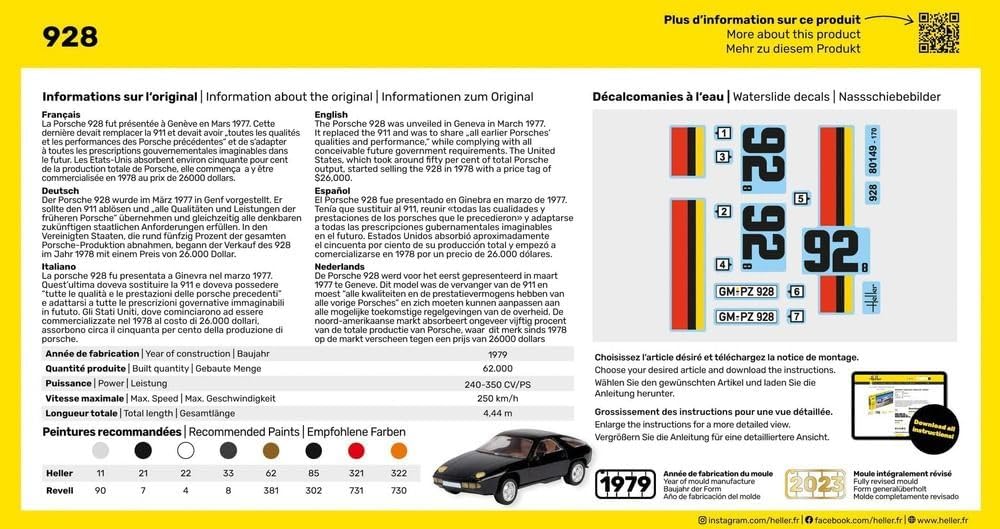 Heller - 1/43 Starter Kit Porsche 928 (9/23) *