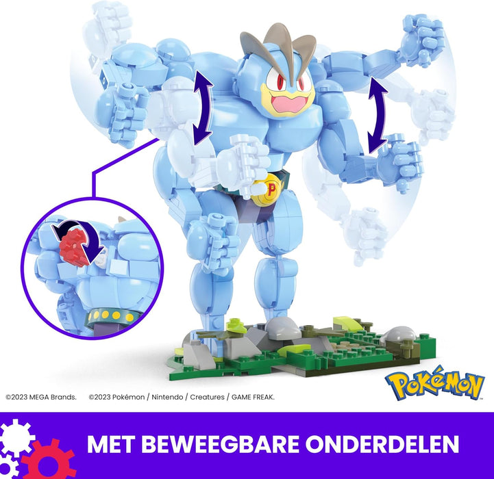 Mega Pokémon Machamp, 401 Bloques de construcción con Movimiento, Juguete +8 años (Mattel HTH70