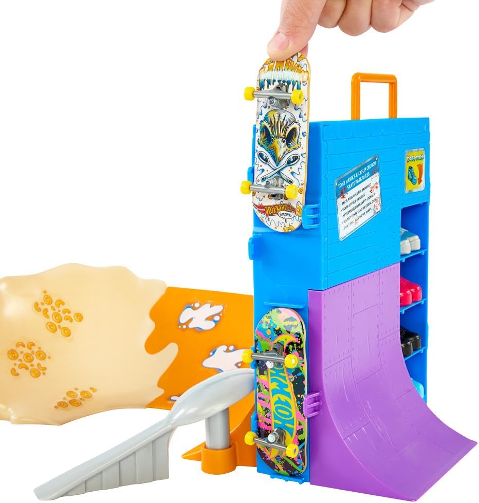 Hot Wheels Skate Tony Hawk Bol de Cereales Set de Juego con monopatín de Juguete con 1 par de Zapatillas para Dedos, +5 años (Mattel HTP09