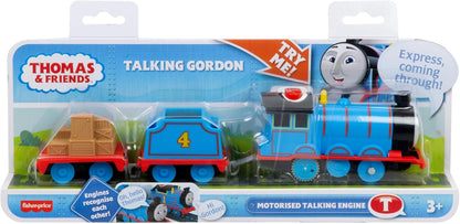 Thomas & Friends Motorized Toy Train Talking Gordon Battery-Powered Engine with Sounds & Phrases for Preschool Kids 3+ Years, UK English Version, HWY29