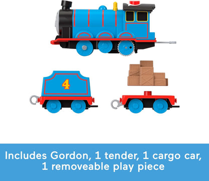Thomas & Friends Motorized Toy Train Talking Gordon Battery-Powered Engine with Sounds & Phrases for Preschool Kids 3+ Years, UK English Version, HWY29