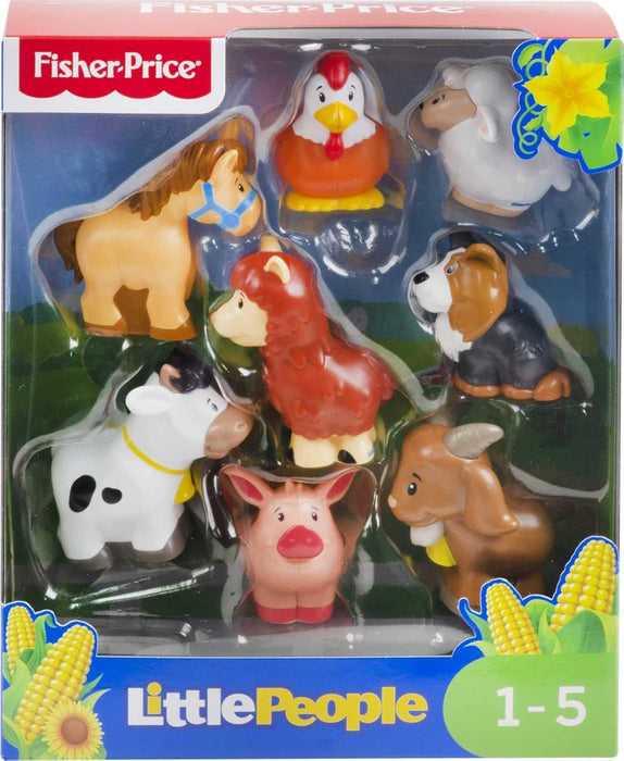 Fisher-Price Little People Toddler Toys Farm Animal Friends 8-Piece Figure Set for Pretend Play Ages 1+ Years, GFL21
