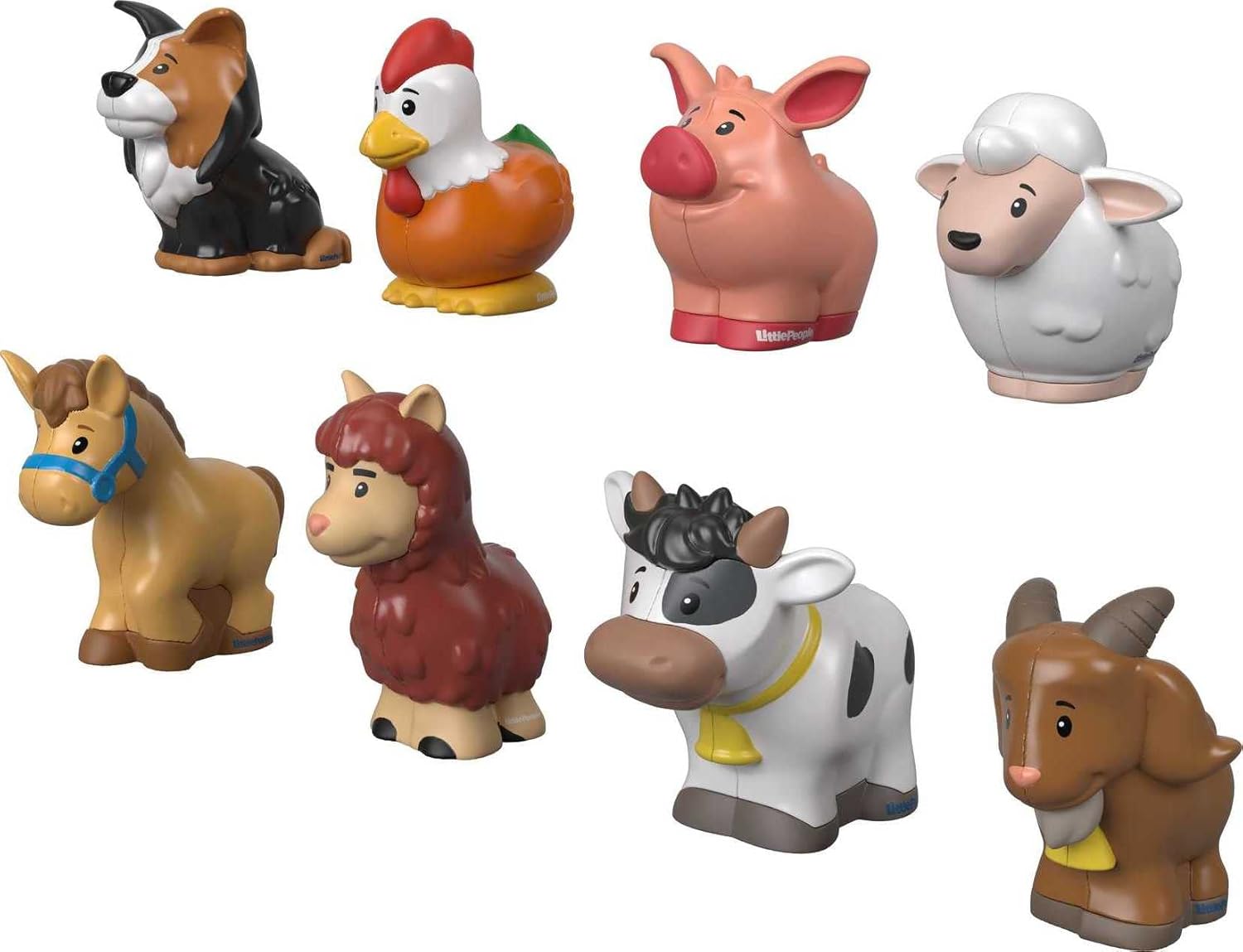 Fisher-Price Little People Toddler Toys Farm Animal Friends 8-Piece Figure Set for Pretend Play Ages 1+ Years, GFL21