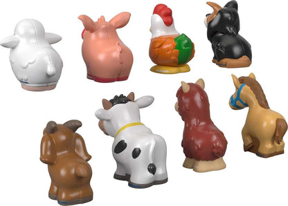 Fisher-Price Little People Toddler Toys Farm Animal Friends 8-Piece Figure Set for Pretend Play Ages 1+ Years, GFL21