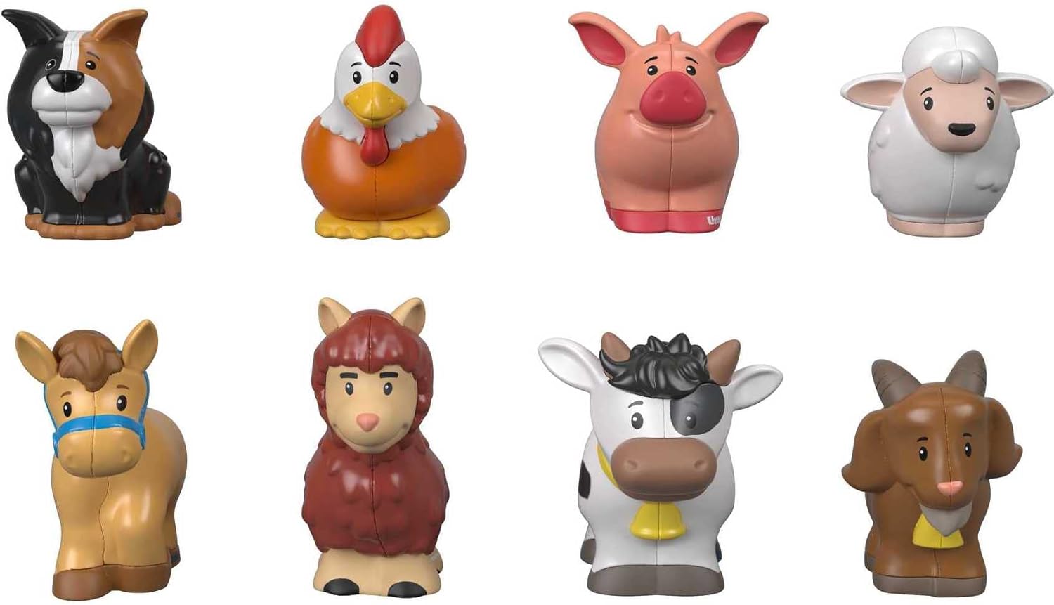 Fisher-Price Little People Toddler Toys Farm Animal Friends 8-Piece Figure Set for Pretend Play Ages 1+ Years, GFL21