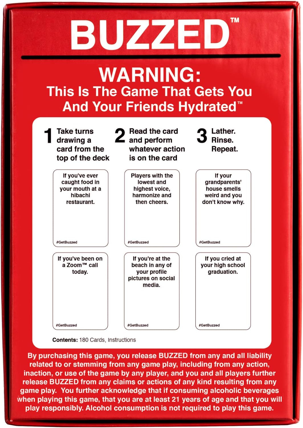 Buzzed - The Hilarious Party Game That Will Get You & Your Friends Hydrated - Expansion Pack #1 Buzzed Expansion Pack 1