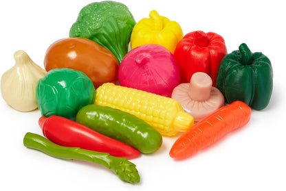 Casdon Play Food Set. 44 Piece Play Food Set for Children Aged 2+. Contains A Delicious Assortment of Fruits, Vegetables and Meals