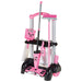Casdon Henry & Hetty Toys - Hetty Cleaning Trolley - Pink Hetty-Inspired Toy Playset with Mop, Brushes, Dustpan, & Accessories - Kids Cleaning Trolley Set - For Children Aged 3+