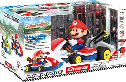 Carrera RC Mario Kart Mario Race Kart 2.4GHz, 1:16 RC Mario Kart, Original Licensed Kart for Exciting Races, Durable Robust Construction, With Sounds