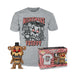 Funko POP! & Tee: Five Nights at Freddy's (FNAF) - Nightmare Freddy Fazbear - Leuchtet Im Dunkeln - XL - Five Nights at Freddy's - T-Shirt - Kleidung Mit Vinyl-Sammelfigur - Geschenkidee Männer Einheitsgröße