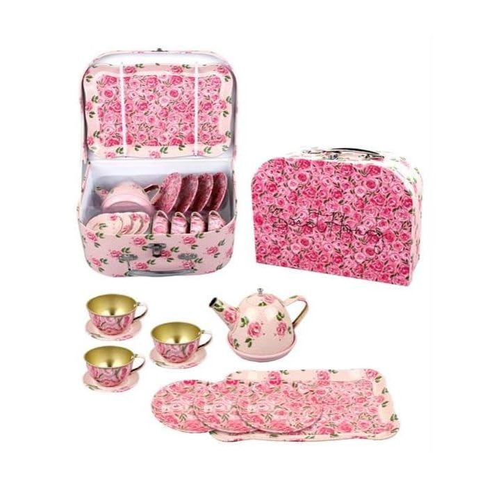 Magni - Tea set in suitcase, with flowers (3903