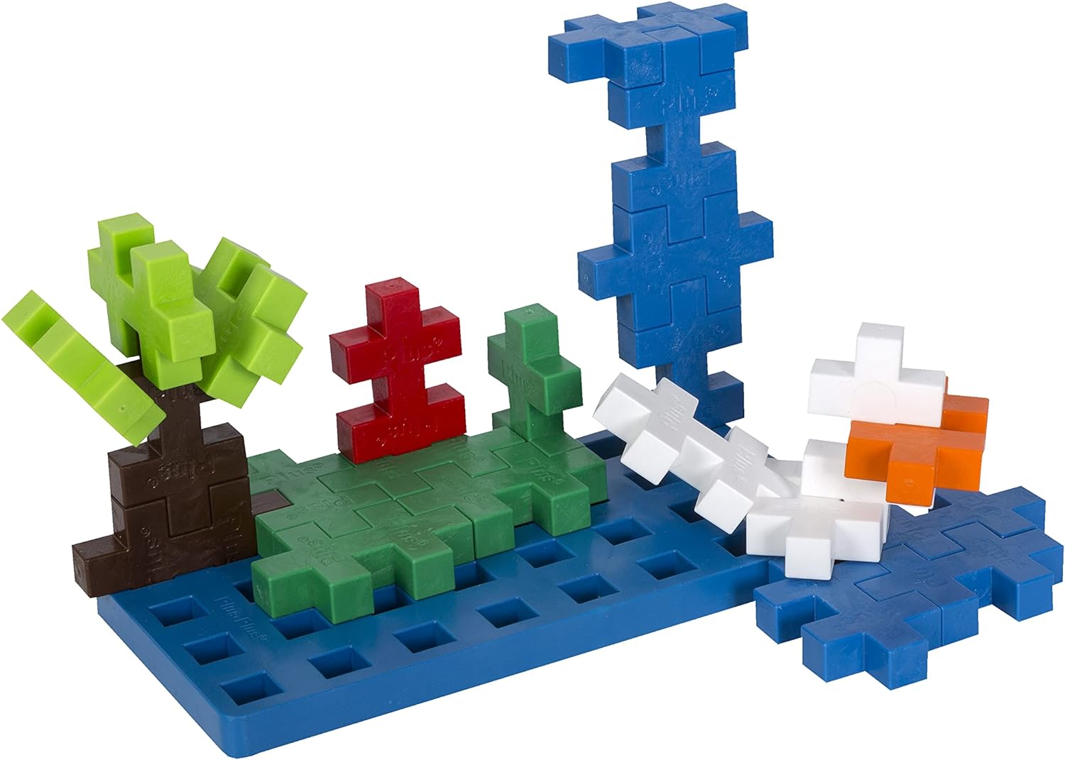PLUS PLUS 9603422 Big-Make&GO Vehicles Pieces – PP3422 Multi-Coloured, Multicolored, 46 pièces