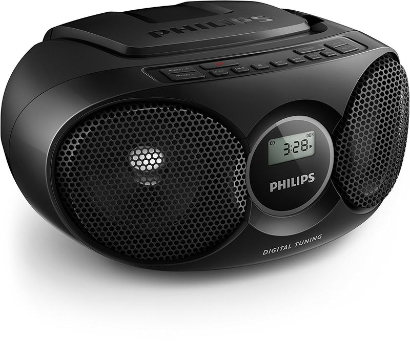 Philips AZ215B CD-Soundmachine (Digital UKW, Audioeingang, 3 Watt, leicht bedienbar) schwarz