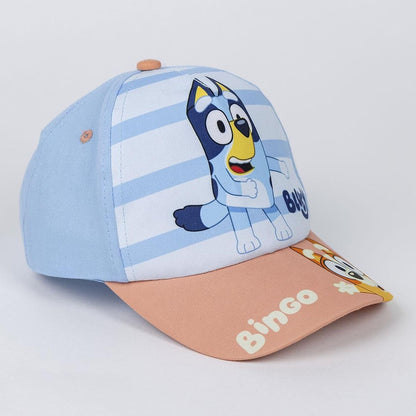 Bluey Set van pet en zonnebril, blauw en bruin, uv-bescherming 400 en filter van categorie 3, kindermuts met verstelbare klittenbandsluiting, origineel product, ontworpen in Spanje, Meerkleurig