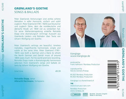 Gronland's Goethe: Songs and Ballads