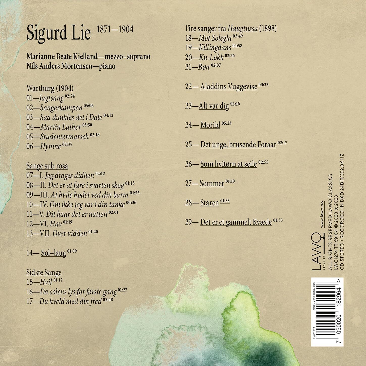 Sigurd Lie: Songs - Volume 2
