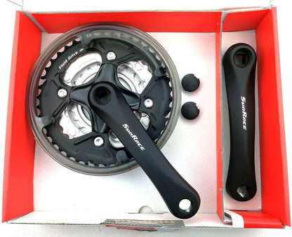 SunRace FCM513 - 7/8 Speed 42/34/24T Junior 152mm Chainset [Black]
