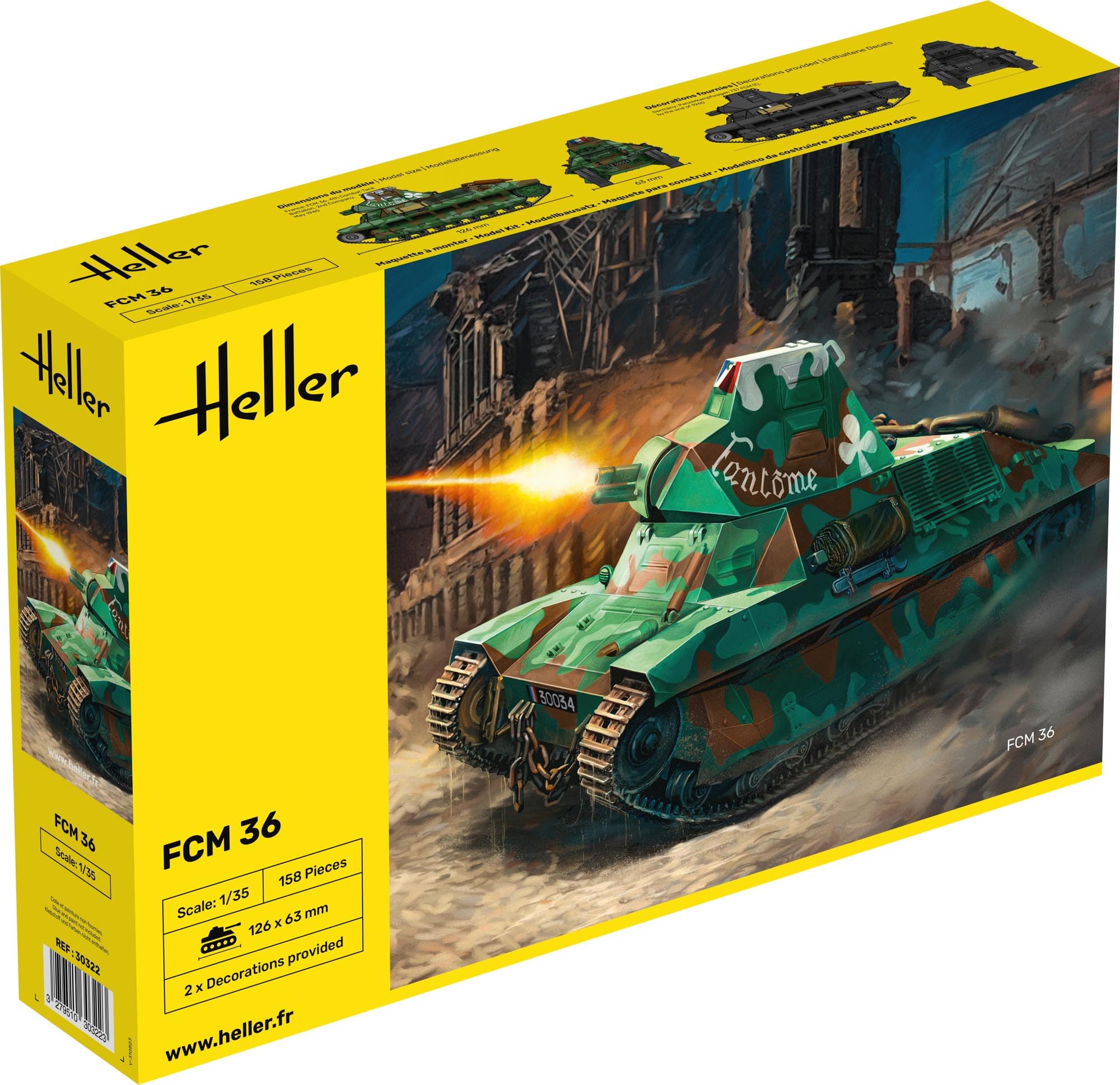 Heller-Kit de Modelo, Color sin Pintar. (30322