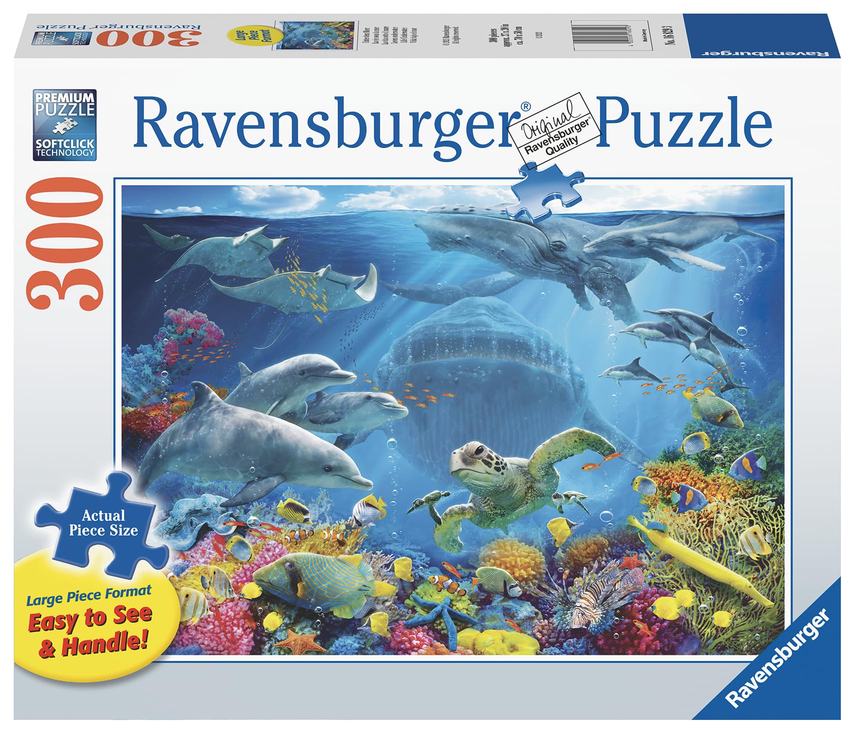 Ravensburger Life Underwater Jigsaw Puzzles for Adults and Kids Age 9 Years Up - 300 Pieces Large Format - 2024 Edition