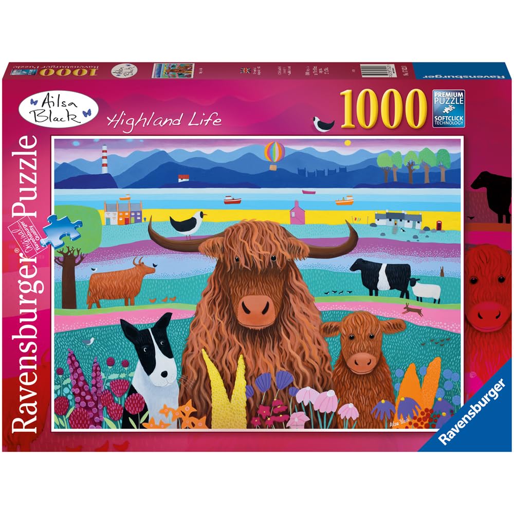 Ravensburger Highland Life 1000 Piece Jigsaw Puzzles for Adults and Kids Age 12 Years Up - Nature Landscape