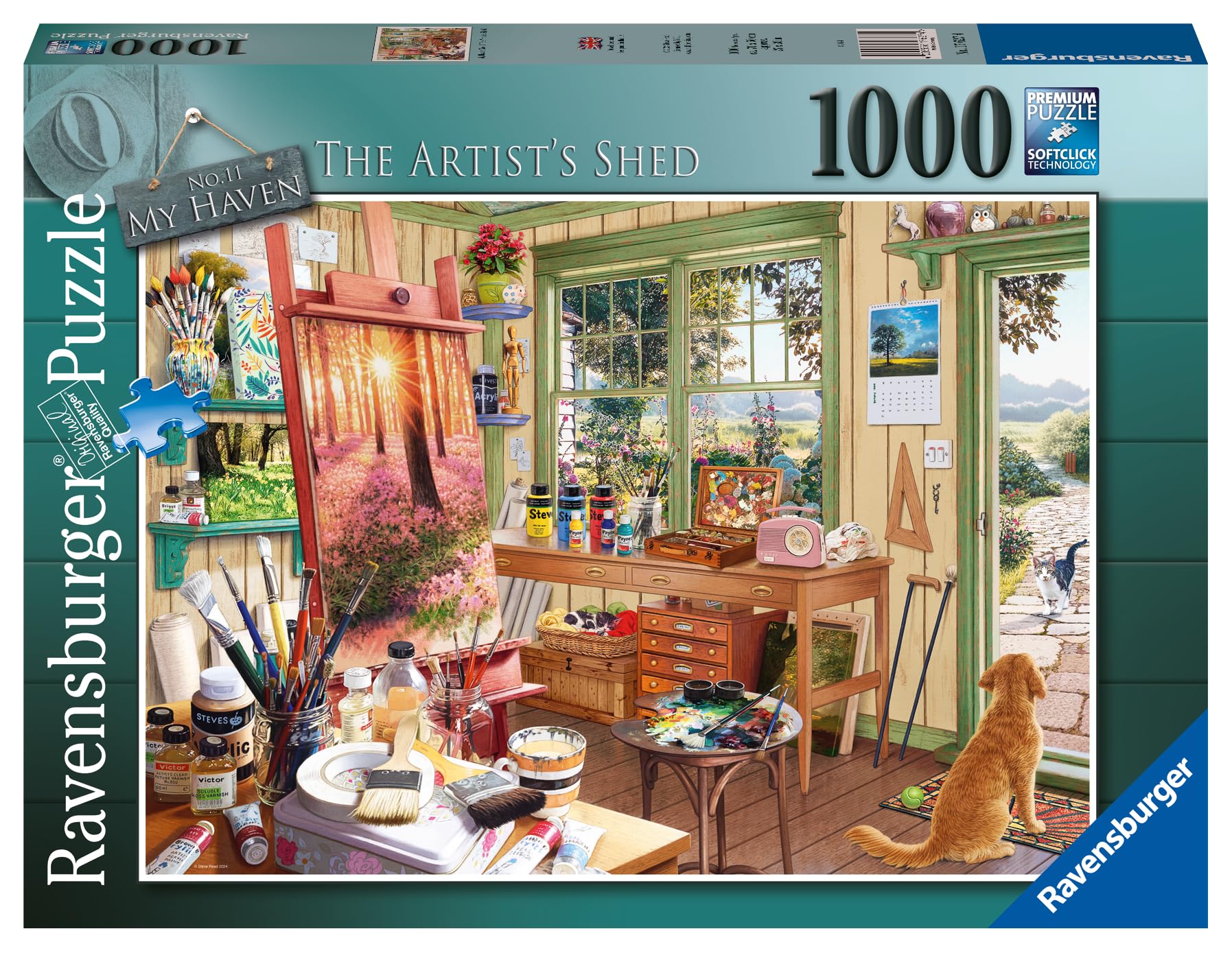 Ravensburger Haven No. 11 The Artist's Shed 1000 Piece Jigsaw Puzzles for Adults and Kids Age 12 Years Up - Easter Gifts for Adults