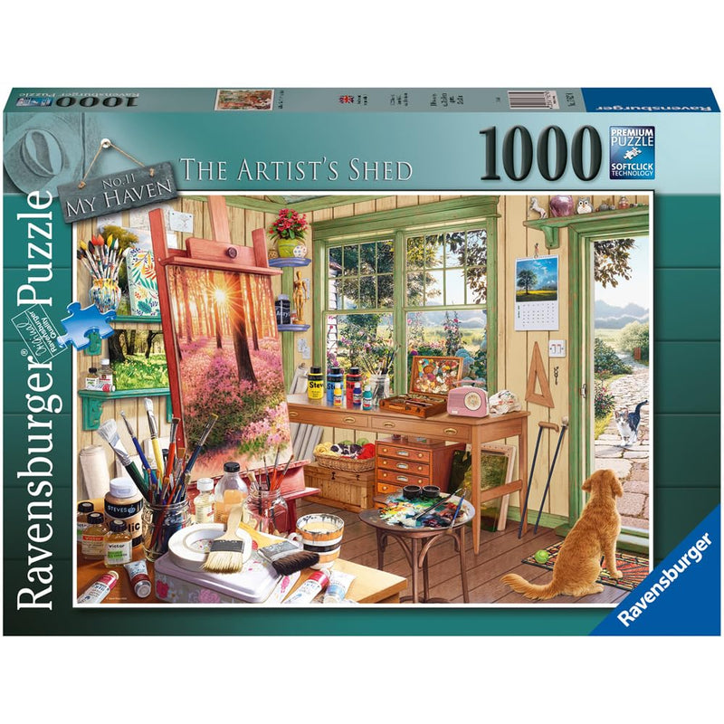 Ravensburger Haven No. 11 The Artist's Shed 1000 Piece Jigsaw Puzzles for Adults and Kids Age 12 Years Up - Easter Gifts for Adults