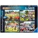 Ravensburger Happy Days No. 7 Favourite Pastimes Nostalgia Jigsaw Puzzles for Adults and Kids Age 10 Years Up - 4x 500 Pieces