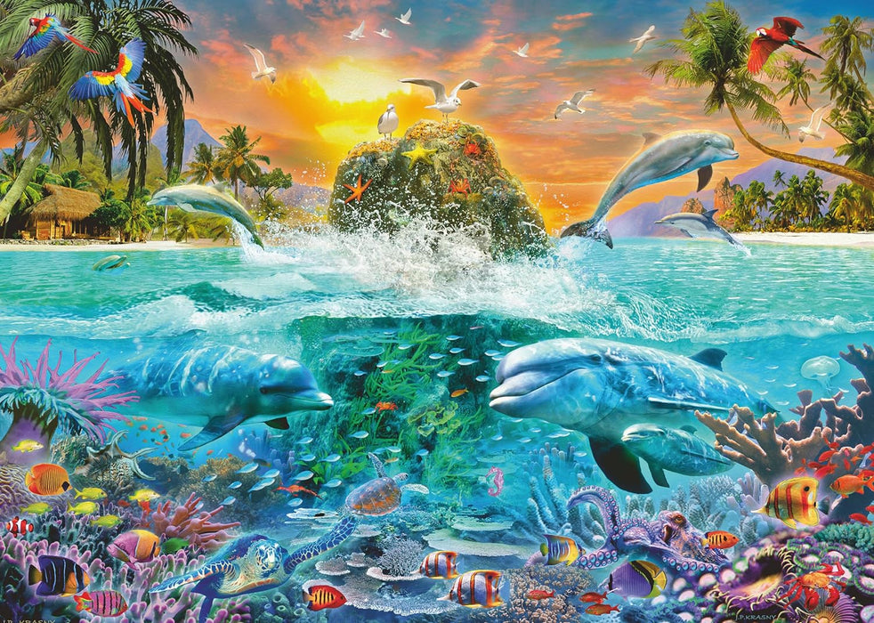Ravensburger Underwater Island 1000 Piece Jigsaw Puzzles for Adults and Kids Age 12 Years Up