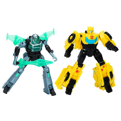 Transformers EarthSpark Cyber-Combiner Bumblebee and Mo Malto Action Figures