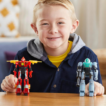 Transformers EarthSpark Cyber-Combiner Terran Twitch and Robby Malto Action Figures