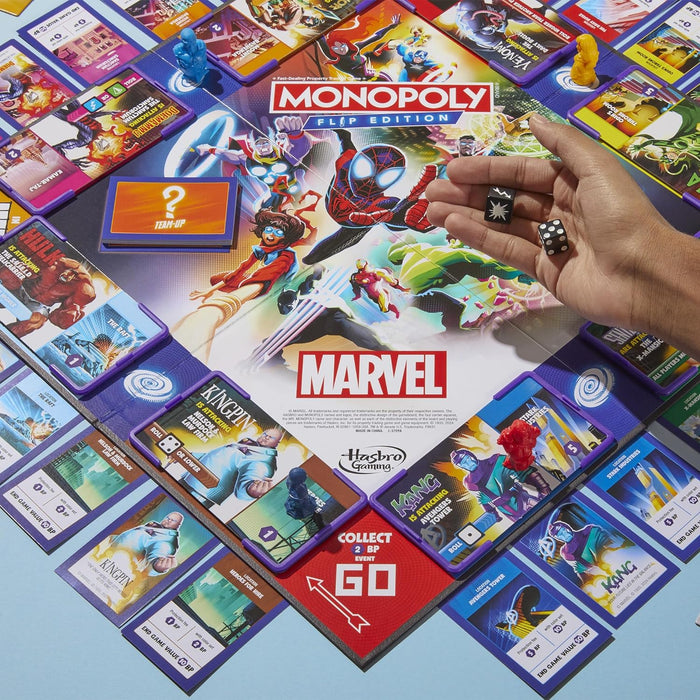 Monopoly Flip Edition: Marvel - Juego de Mesa