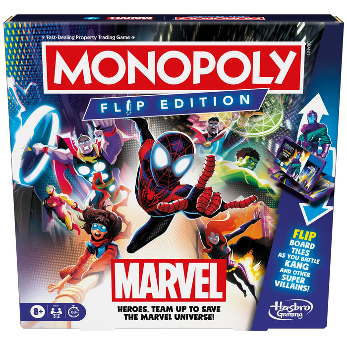 Monopoly Flip Edition: Marvel - Juego de Mesa