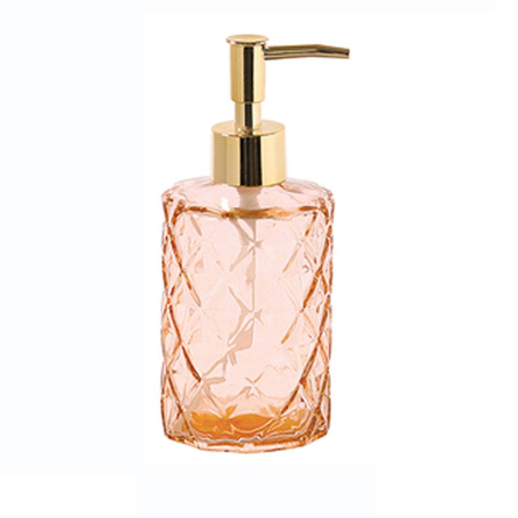 Glass Soap Dispenser Bottle Soap Pump Bottles Lotion Bottle Ceramic Lotion Bottle Soap Bottle Hotel Shampoo Dispenser (Color : Amber