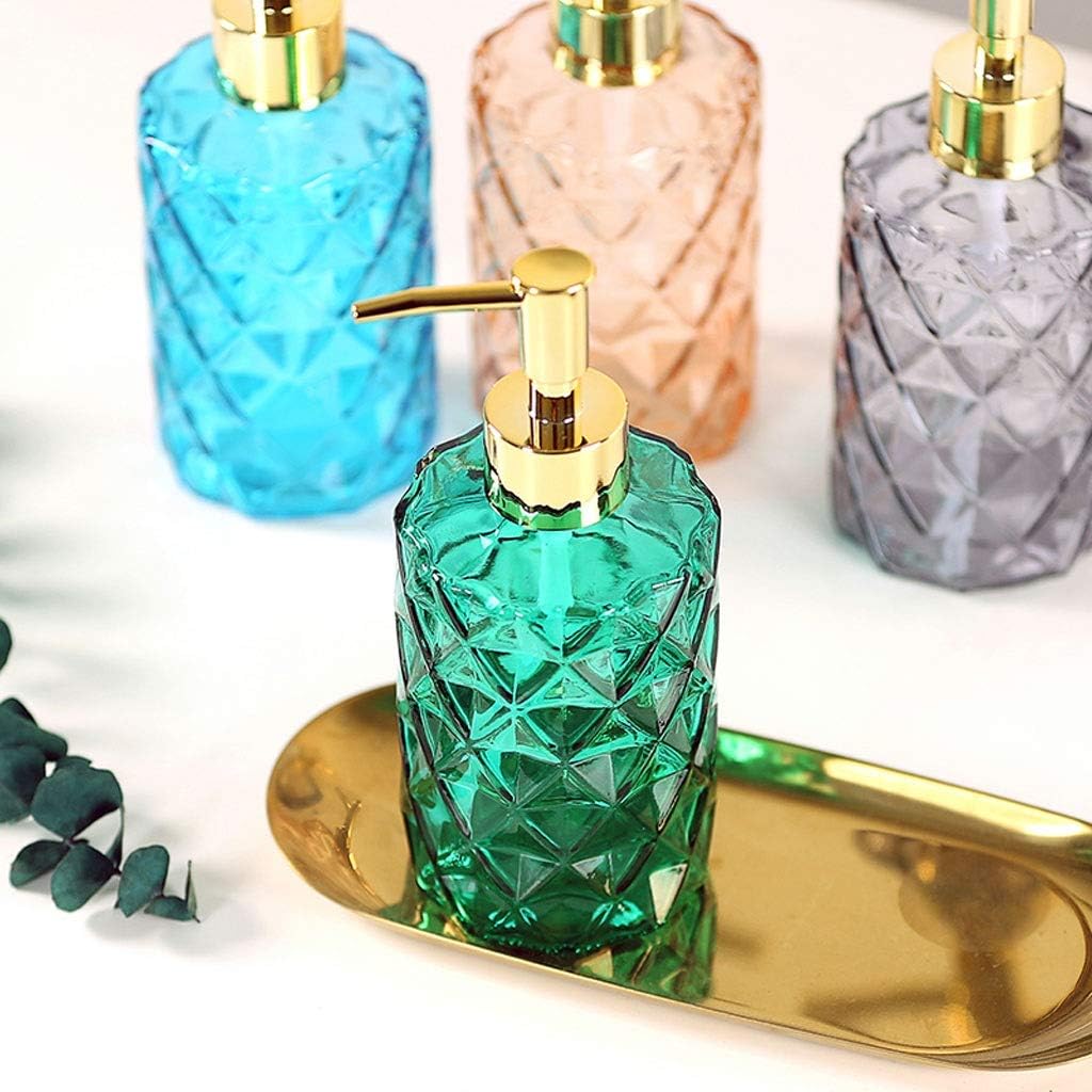 Glass Soap Dispenser Bottle Soap Pump Bottles Lotion Bottle Ceramic Lotion Bottle Soap Bottle Hotel Shampoo Dispenser (Color : Amber