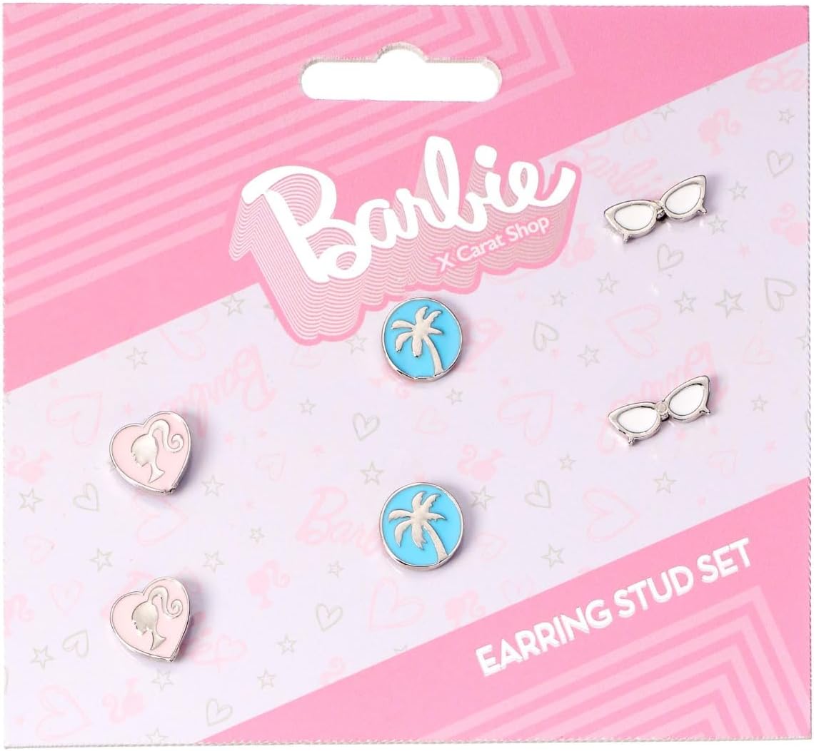 Barbie Set of three Classic Earring Studs, One Size, Zinc, Barbie Set mit drei klassischen Ohrringen, Zink, Barbie Set van drie Classic Oorbel Studs, Zink, Barbie Juego de tres pendientes clásicos, talla única, Zinc
