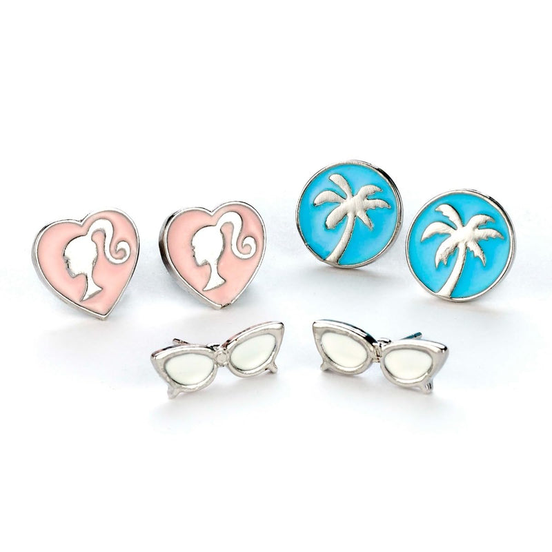 Barbie Set of three Classic Earring Studs, One Size, Zinc, Barbie Set mit drei klassischen Ohrringen, Zink, Barbie Set van drie Classic Oorbel Studs, Zink, Barbie Juego de tres pendientes clásicos, talla única, Zinc