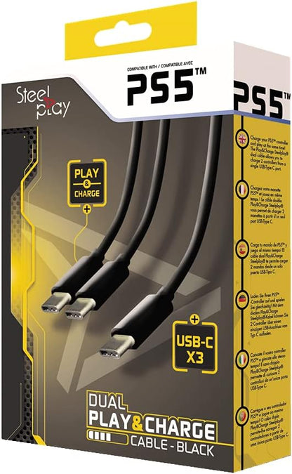STEELPLAY Dual Play & Charge Cable PS5