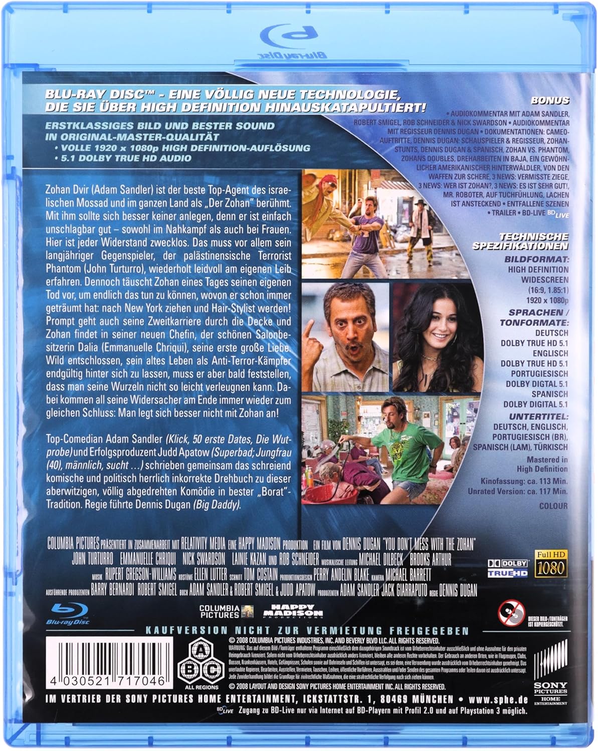 Leg dich nicht mit Zohan an (Unrated Version) (Blu-ray