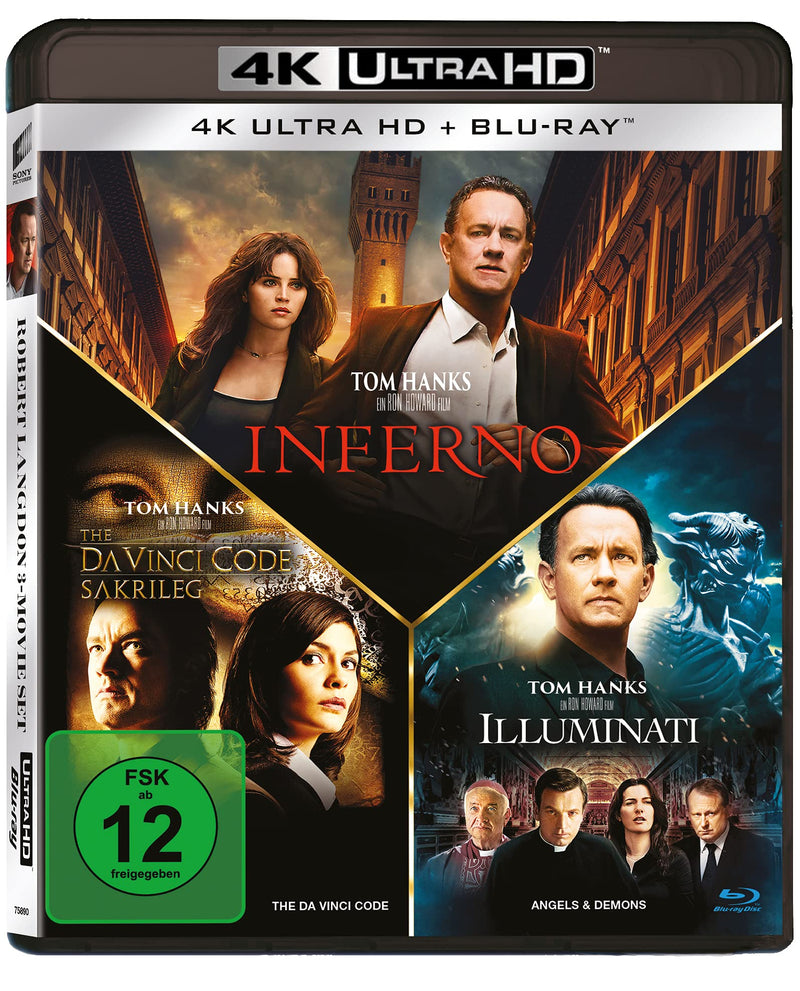 Illuminati / Inferno / The Da Vinci Code (3 4K Ultra HD s + 3 Blu-rays)